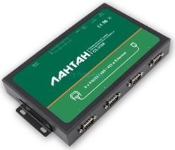 Лантан CS-3104 - 4-портовый промышленный коммуникационный сервер RS232/485/422 с поддержкой Modbus TCP/RTU