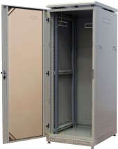 Шкаф напольный МТК 19&quot;, 27U, 1387x600x800 мм, разборный, дверь со стеклом, серый